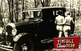 vintage car lovers showing