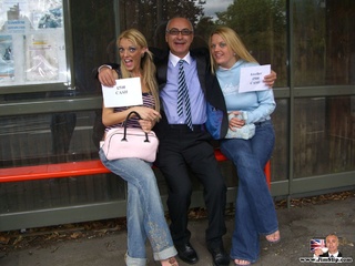 blondes picked street threesome