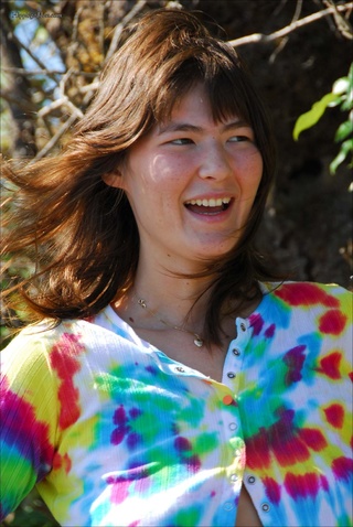 asian hippie chick beach