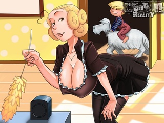 rubias dibujado housewife asistenta