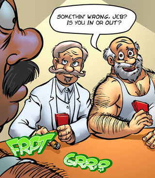 men playing poker and