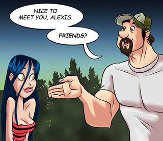girl flirts friend lead