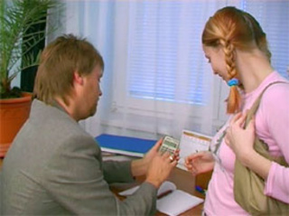 teenage redhead receives jizz