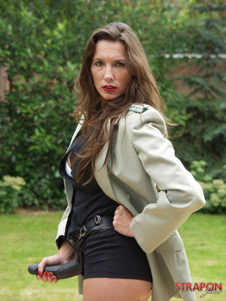 jane wearing larga overcoat
