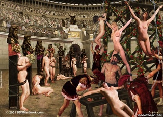 roman slaves are tortured