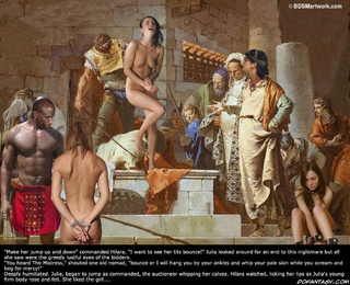 hundreds young slaves waiting