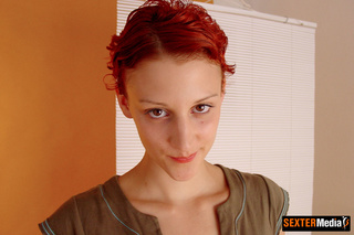 petite redhead girl slowly