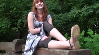 smily redhead teen girl