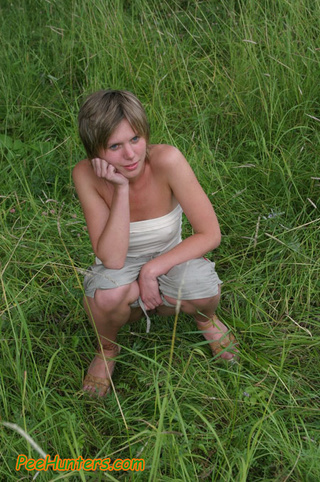 cute teen peeing the